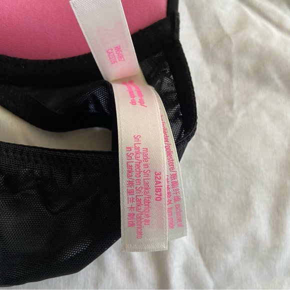 PINK Black Push Up Bra - Picture 4 of 4